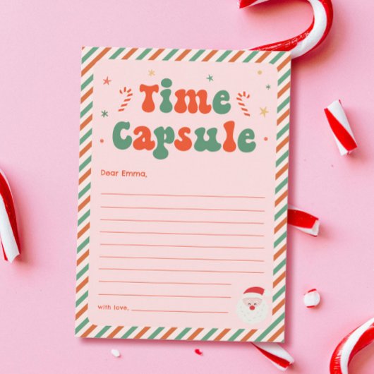 Baby shower de Noël rose heure Capsule Carte de je