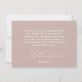 Baby shower de nuage Rustic Pink Merci (Dos)