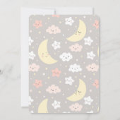 Baby shower de nuages roses doux Invitation rose (Dos)