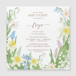 Baby shower de Pâques Invitation magnétique