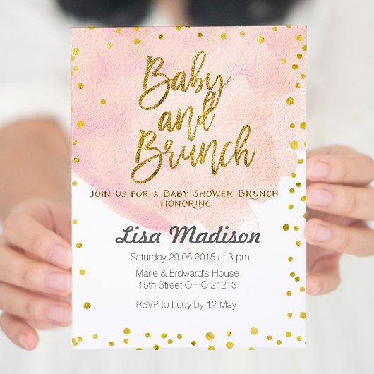 Baby shower de pêche Brunch Invitation
