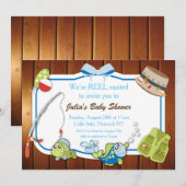 Baby shower de pêche Invitation Invitation personn (Devant / Derrière)