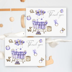 Baby shower de pépinière - Carte de remerciements