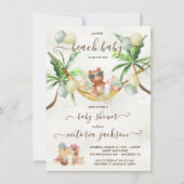 Baby shower de plage Tropical Hammock Invitation (Devant)