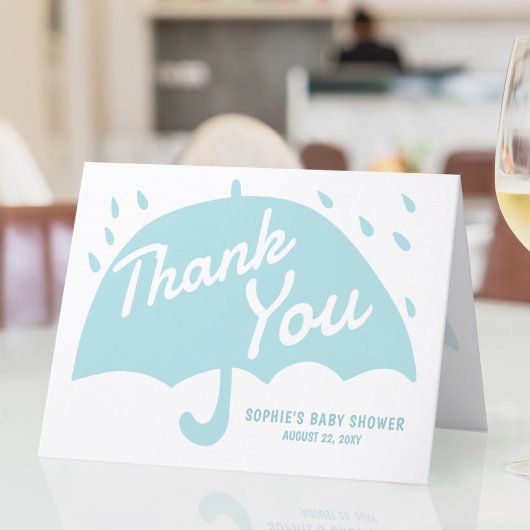 Baby shower de pluie parapluie moderne Merci garço
