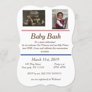 baby shower de point et invitation d'anniversaire