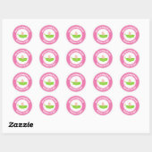 Baby shower de pois doux Favoriser Balise Sticker (Feuille)