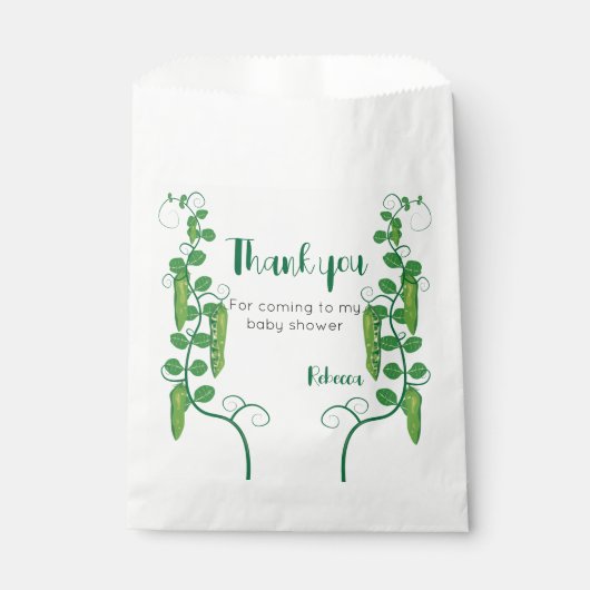 Baby shower de pois doux Favoriser les sacs (Devant)