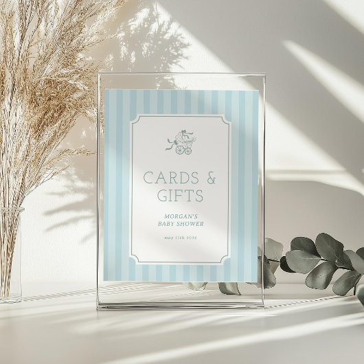 Baby shower de poussette de bébé mignonne Preppy I