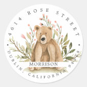 Baby shower de printemps | Étiquette d'adresse de (Devant)