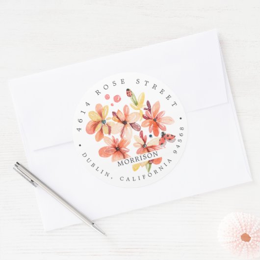 Baby shower de printemps | Étiquette de l'adresse  (Enveloppe)