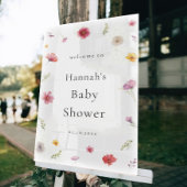 Baby shower de printemps fleur sauvage Bienvenue