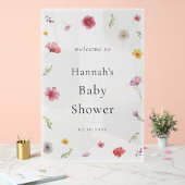 Baby shower de printemps fleur sauvage Bienvenue