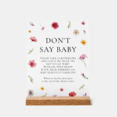 Baby shower de printemps fleur sauvage ne pas dire (Recto)