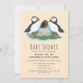 Baby shower de Puffin Maritime Cute Invitation (Devant)