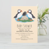 Baby shower de Puffin Maritime Cute Invitation (Debout devant)