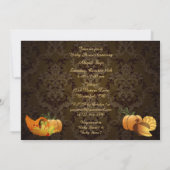 Baby shower de récolte d'automne d'or Invitation (Dos)