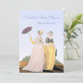 Baby shower de régence Invitation personnalisée pe (Debout devant)