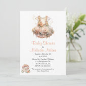 Baby shower de robe de bébé Invitation (Debout devant)