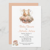 Baby shower de robe de bébé Invitation (Devant / Derrière)