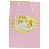 Baby shower de sac cygne rose et orange (Dos)