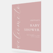 Baby shower de script de calligraphie élégant (Angle)