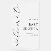 Baby shower de script de calligraphie élégant (Angle)