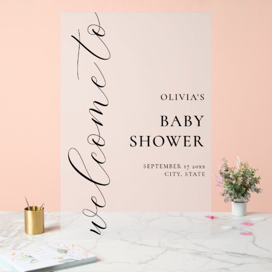 Baby shower de script de calligraphie élégant (Mariage)