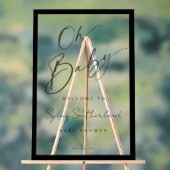 Baby shower de script minimal Oh Baby Black Brush (Neutre)