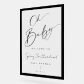Baby shower de script minimal Oh Baby Black Brush (Angle)