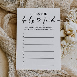 Baby shower De Script Moderne Devinez La Carte Ali