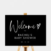 Baby shower de script moderne noir Affiche de bien