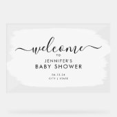Baby shower de script moderne Peinture de bienvenu (Recto)