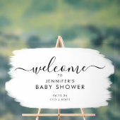 Baby shower de script moderne Peinture de bienvenu (Neutre)