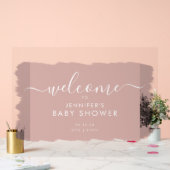 Baby shower de script moderne Welcome Paint Blush (Mariage)