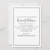 Baby shower de simplicité Invitation | Noir (Devant)
