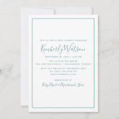 Baby shower de simplicité Invitation | Sarcelle (Devant)