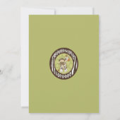 Baby shower de singe Invitation safari dans la jun (Dos)