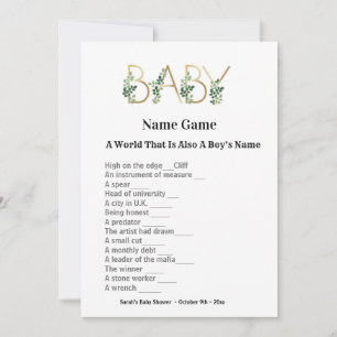 Baby shower de Slogan mignon Devant Invitation du 