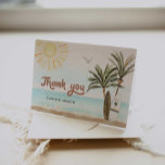 Baby shower de surf de plage<br><div class="desc">Merci à vos invités dans le style avec cette belle carte de remerciements inspirée de la plage. Facile à modifier du texte. Objets correspondants dans notre magasin Conception de la fête Cava</div>