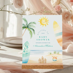 Baby shower de Surf de plage de bord bébé