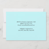 Baby shower de tableau noir Invitation 2 - Bleu (Dos)