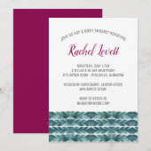 Baby shower de texture Cactus Invitation (Devant / Derrière)