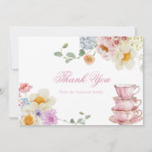 Baby shower de thé fleur sauvage Merci (Devant)
