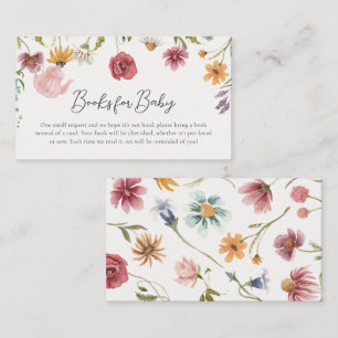 Baby shower de thé floral Livres pour cartes pour