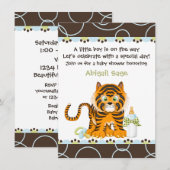 Baby shower de tigre du Bengale Invitation pour ga (Devant / Derrière)