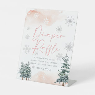 Baby shower de tombola de couche signe d'hiver ros