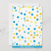 Baby shower de tortue bleue Invitation (Dos)