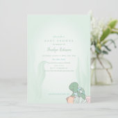 Baby shower de tortue de mer douce Invitation (Debout devant)