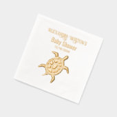 Baby shower de tortue de mer Nom Date (Gauche)